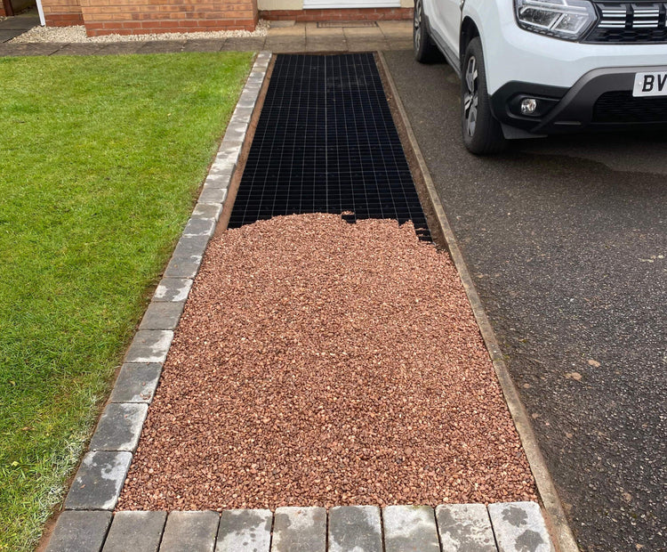 Gravel driveway extension